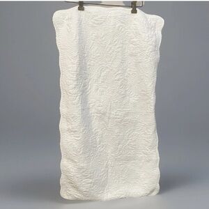 King Pillow Shams White Quilted 100% Cotton  - Pair